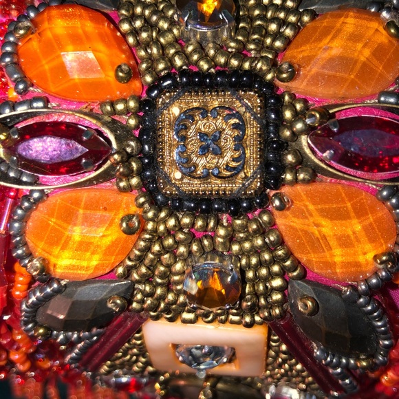 Mary Frances Embellished Red Beaded Bag - Picture 6 of 10